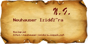 Neuhauser Izidóra névjegykártya